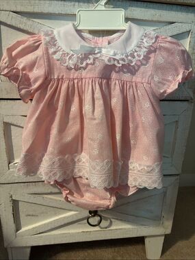 VINTAGE CUTEST ONE BABY GIRL DRESS